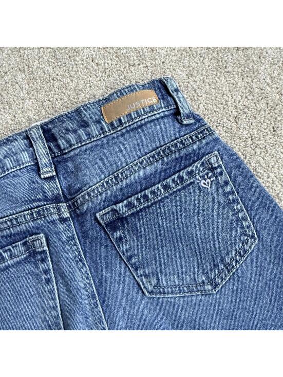 Justice Girls Butterfly Jeans Size 12 Distressed Denim - Picture 7 of 7